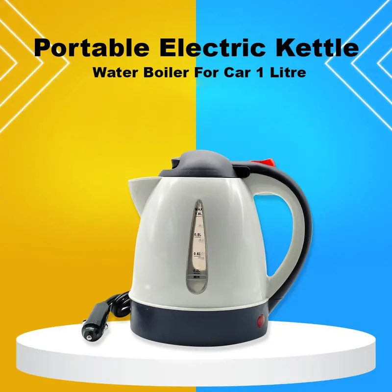1-Litre Electric Portable Car Kettle – Fast-Boil Travel Water Heater 1