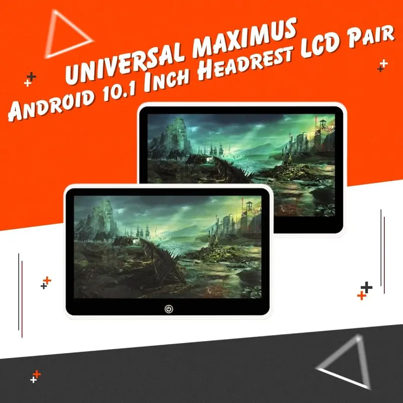 10.1-Inch Android Headrest Monitor Pair – Ultra-Thin Ips Display With Octa-Core Processor 1