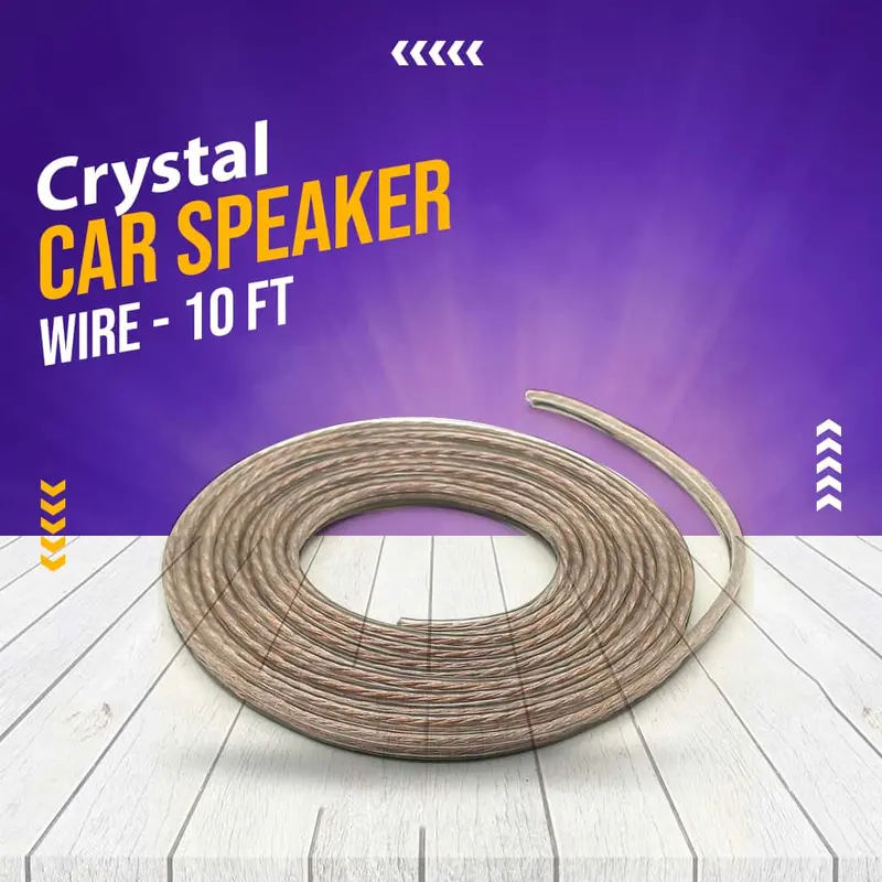 10-Foot Crystal-Clarity Car Speaker Wire 1