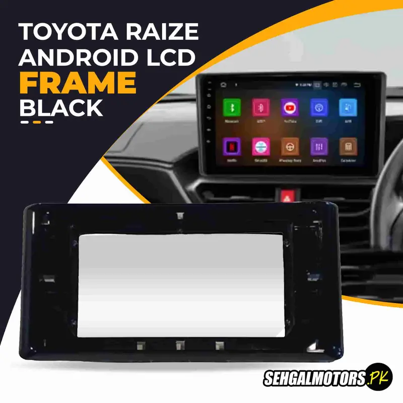 10-Inch Black Android Lcd Frame With Grip For Toyota Raize (2020–2025) 1