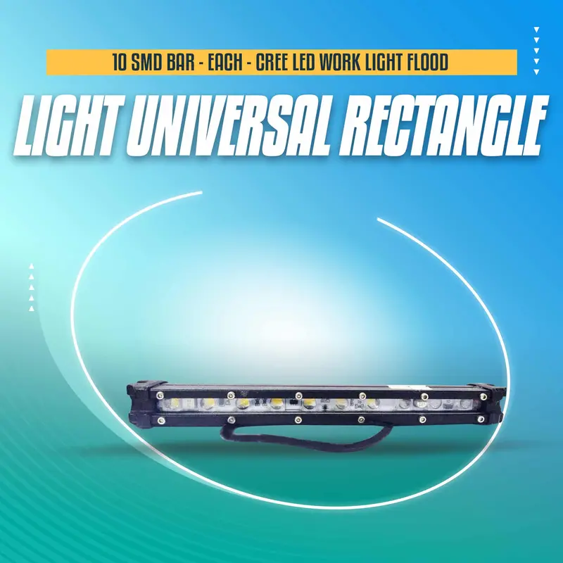 10-Pack Cree Led Smd Bar Light – Universal Rectangle Flood/Spot Work Light For Off-Road Use 1