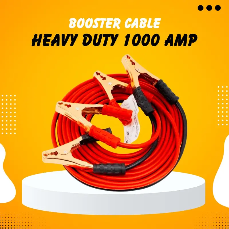 1000A Maximus Car Jump Starter Cable – 7-Foot Pure Cca Copper-Coated Booster Cable 1