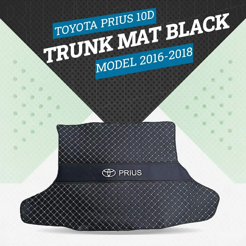 10D Heavy-Duty Trunk Mat For Toyota Prius (2016–2018), Black All-Weather Liner 1
