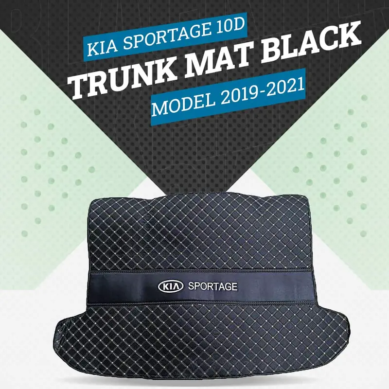 10D Trunk Mat For Kia Sportage – Black Heavy-Duty Cargo Liner (2019–2024) 1
