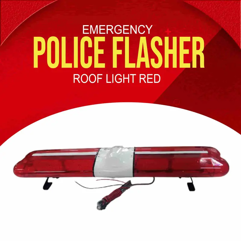 12V Red Emergency Roof Flasher Light For Police Vehicles 1
