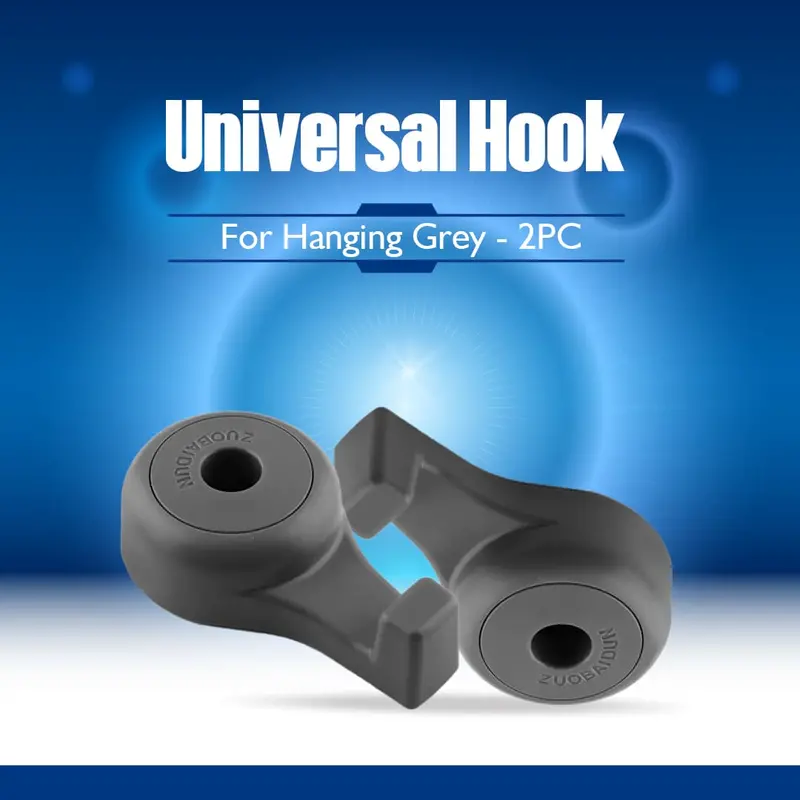 2-Piece Universal Grey Hanging Hook – Heavy-Duty Mounting Solution 1