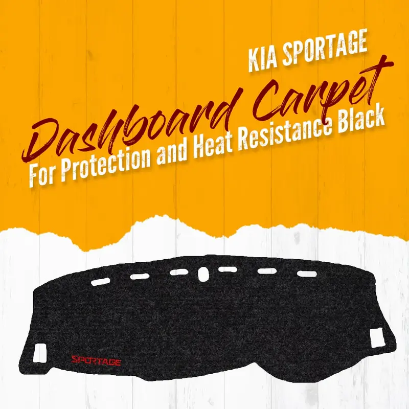 2019–2021 Kia Sportage Black Dashboard Carpet – Protective & Insulating Dash Mat 1