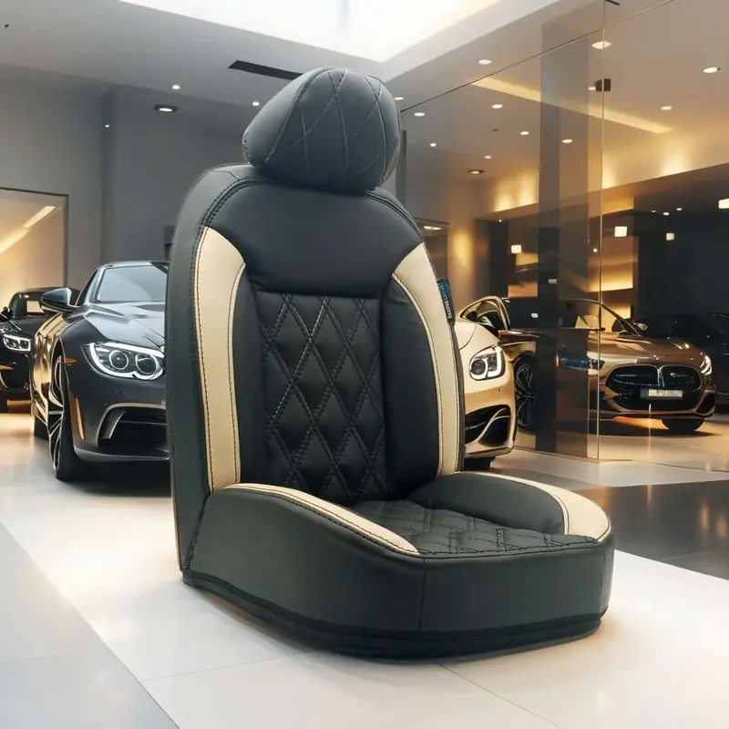 2019–2024 Kia Sportage Diamond-Cut Black & Beige Seat Covers 2