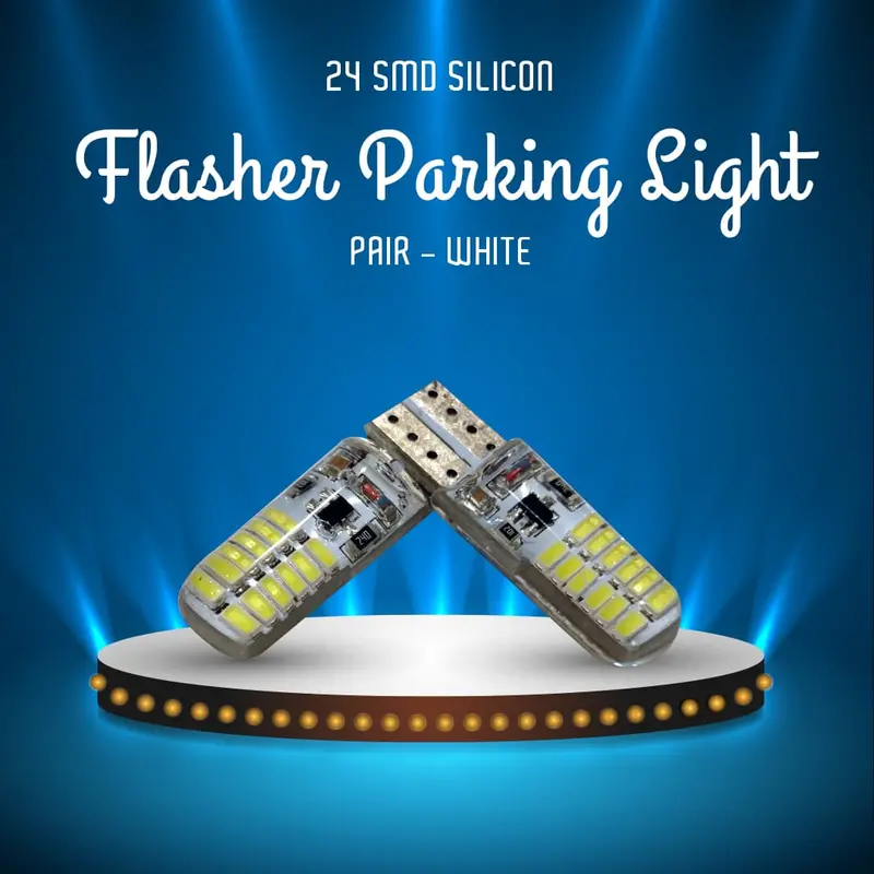 24-Smd Led White Parking Light Pair – Flexible Silicone Flasher Design 1