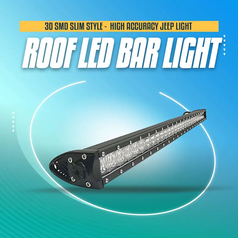 31-Inch Slim 30-Smd Roof Led Light Bar – Precision Jeep Lighting & Styling Upgrade 1