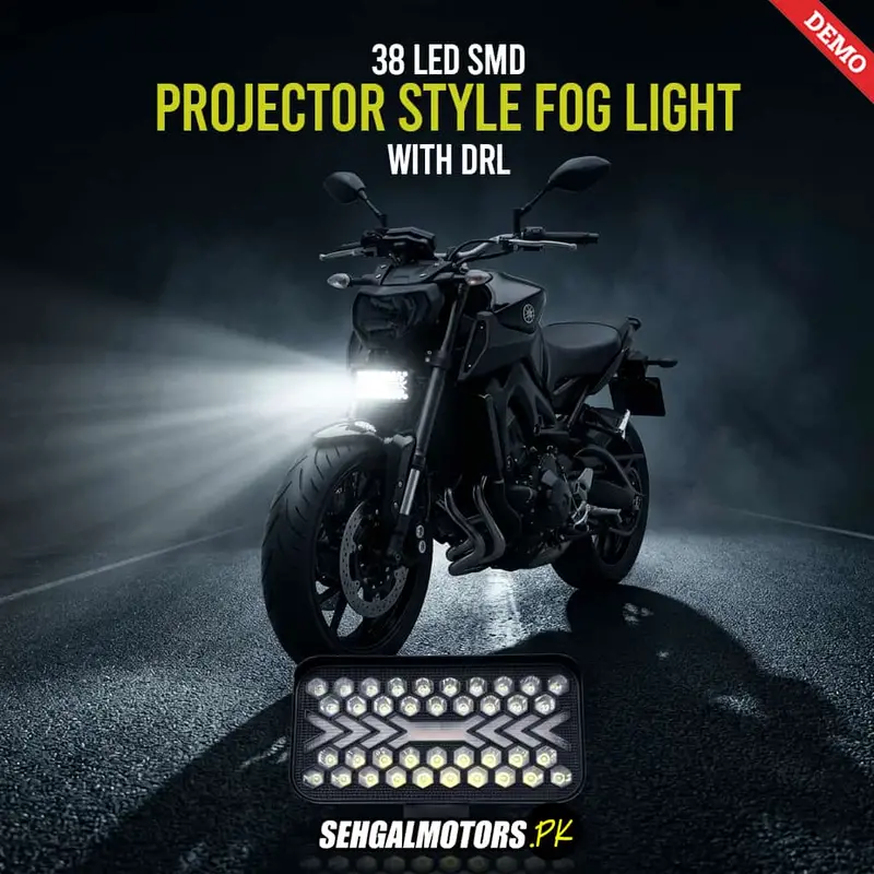 38-Smd High-Density Motorcycle Fog Light With Drl Function – 12V–24V 1