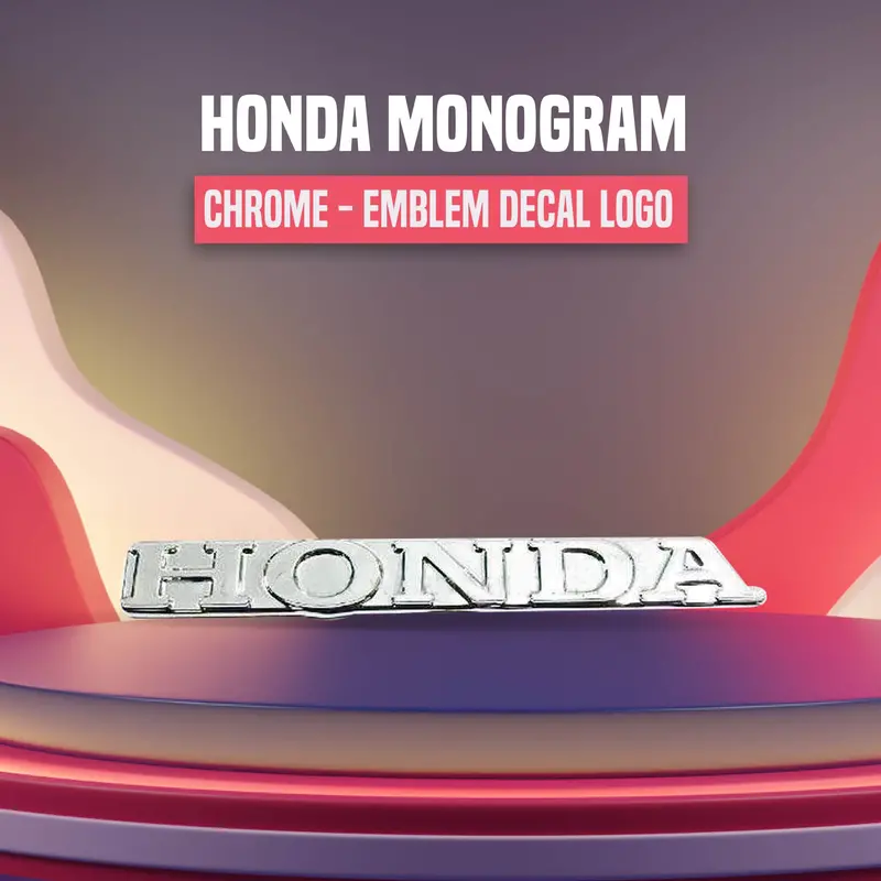 3D Chrome Honda Emblem – Metal Badge For Vehicle Accent Or Interior Display 1
