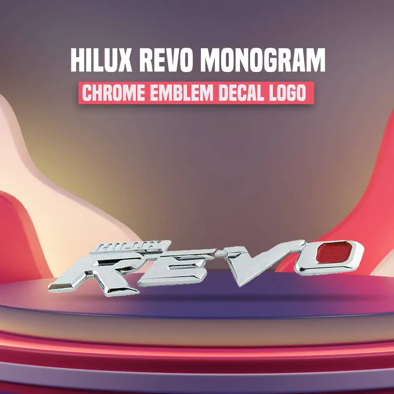 3D Chrome Revo Logo Badge – Toyota Hilux Revo Exterior Accent Trim 1