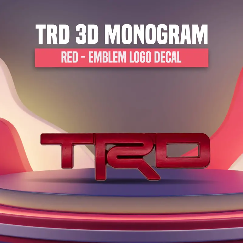 3D Metal Trd Logo – Vibrant Red Accent Edition 1