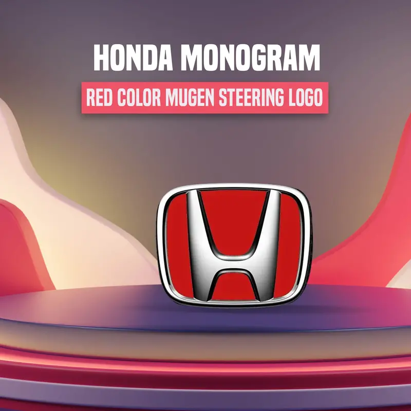 3D Mugen Steering Wheel Center Cap Logo 1