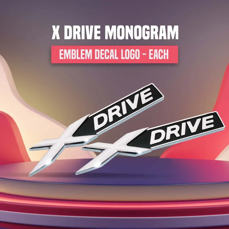 3D X Drive Logo Badge – Dimensional Automotive Branding Accessory 1