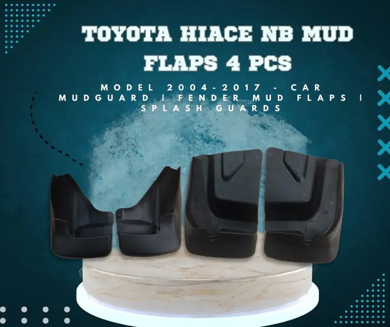4-Piece Mud Flaps For Toyota Hiace (2004–2017) – Splash Guards & Fender Protectors 1