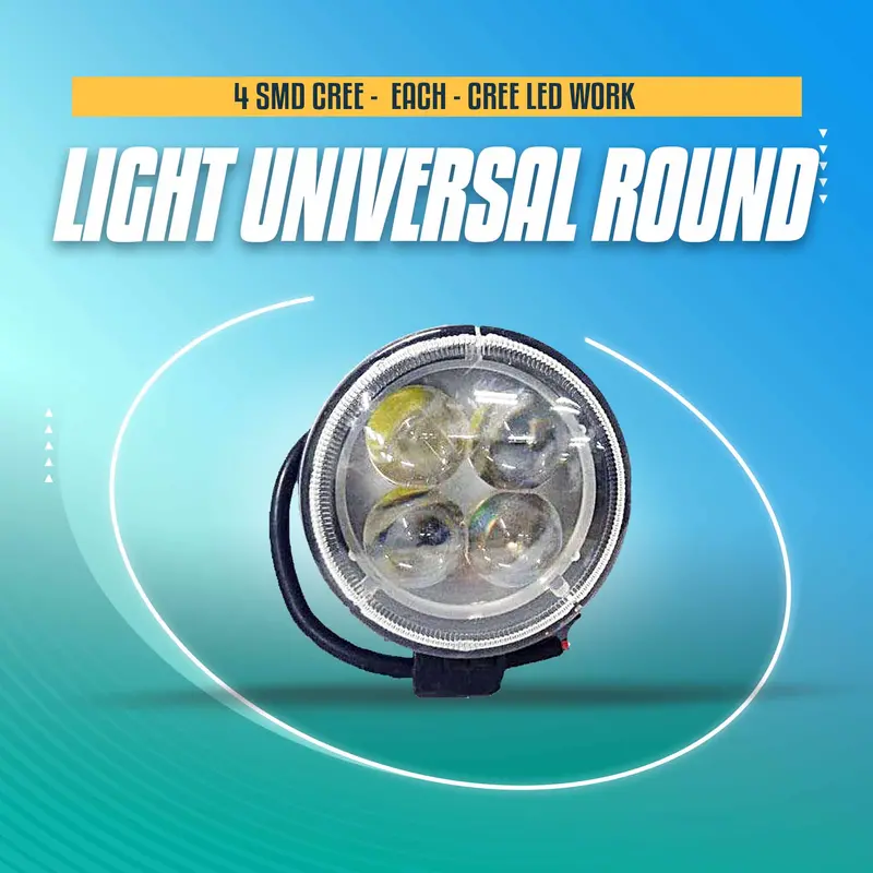 4-Smd Round Cree Led Flood/Spot Light – Universal Off-Road & Utility Work Light 1