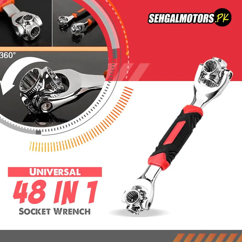 48-In-1 Universal Socket Wrench Set – Compact Multi-Tool For Automotive Use 1