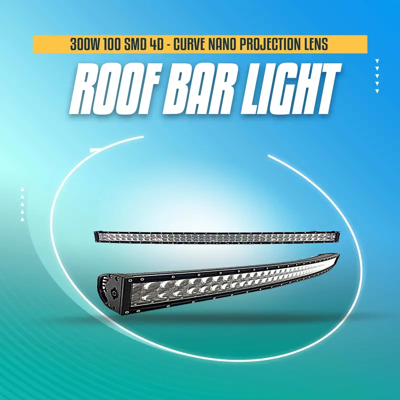 4D Curved Roof Light Bar – 100-Smd 300W Nano Projection Lens Led Light 1