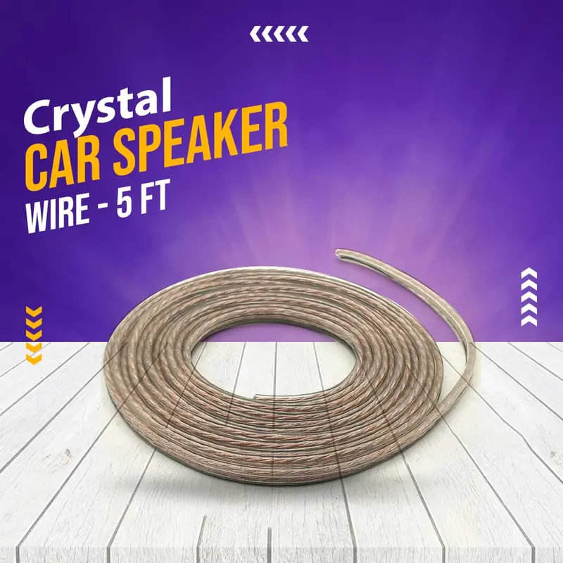 5-Foot Crystal-Clarity Car Speaker Wire 1