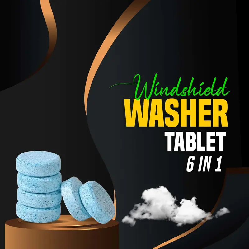 6-In-1 Concentrated Windshield Washer Tablets – Eco-Friendly Cleaning Formula 1