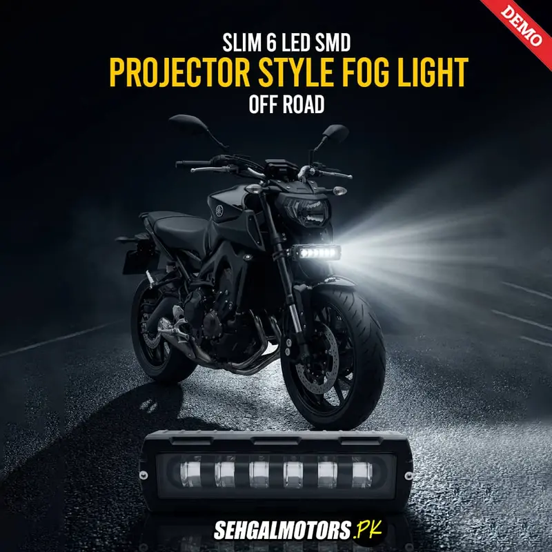 6-Led Slim Projector-Style Off-Road Fog Light For Motorcycles 1