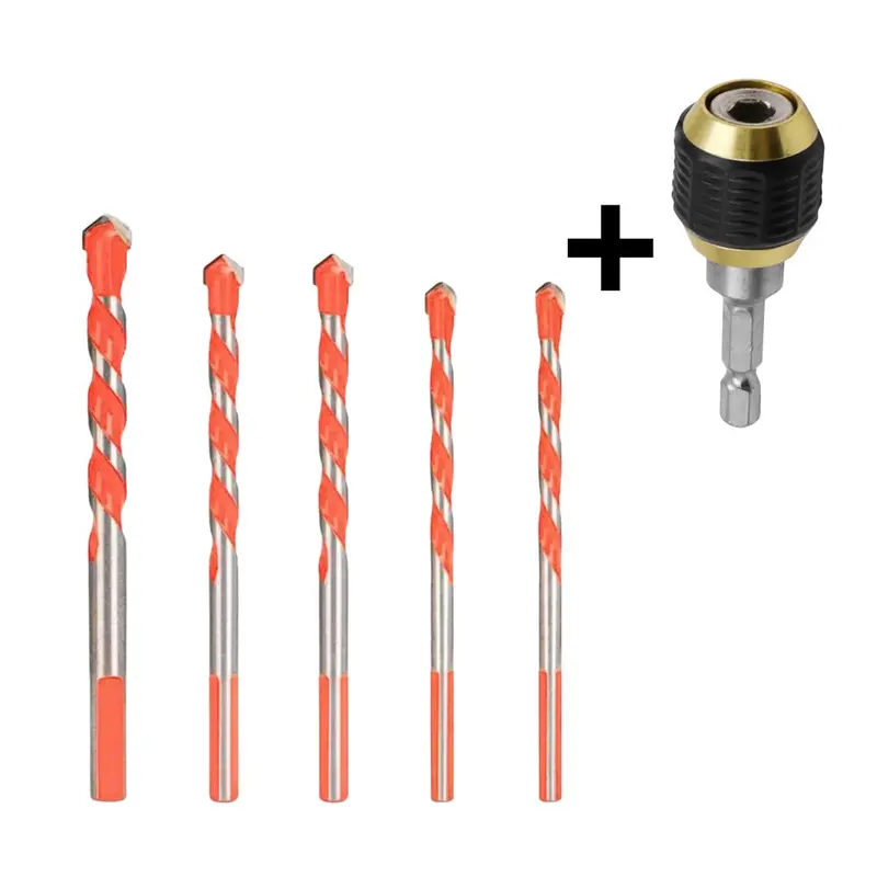 6-Piece Multi-Material Drill Bit Set With Quick-Connect Shank (Free Bonus) 1