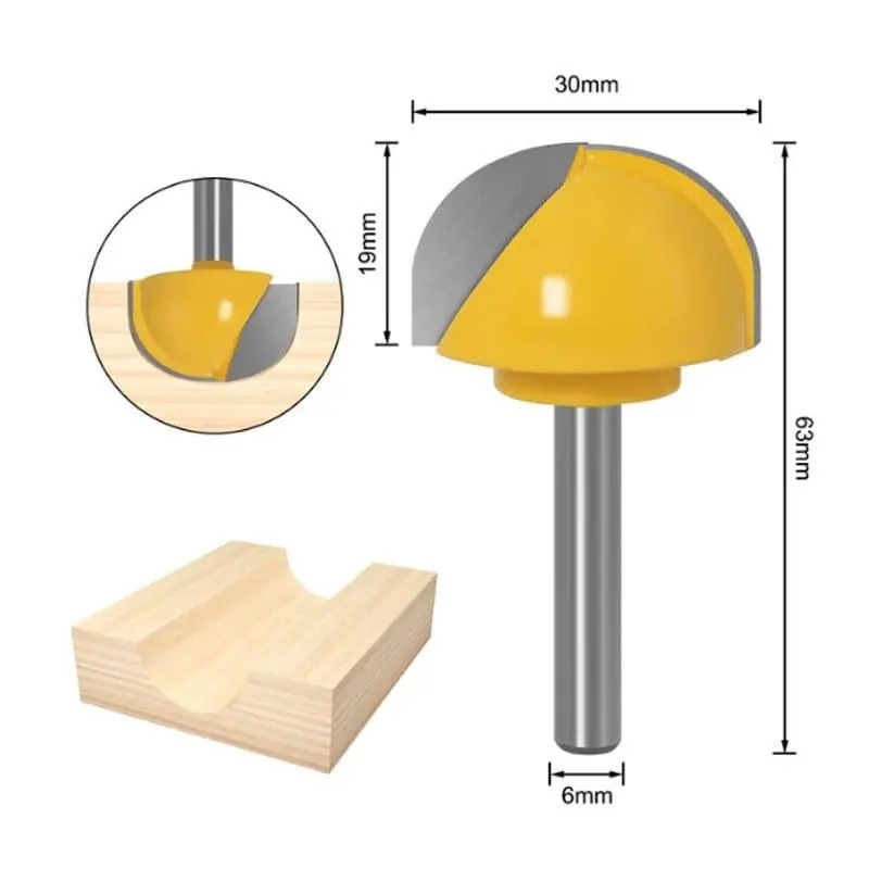 6Mm Round Nose Router Bit – Routerball 1