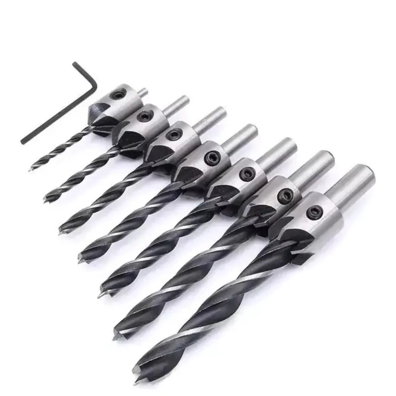 8-Piece Pilot-Type Countersink Bit Kit For Woodworking 1