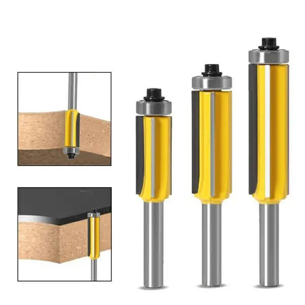 8Mm Straight Router Bit Set With Ball Bearings 1