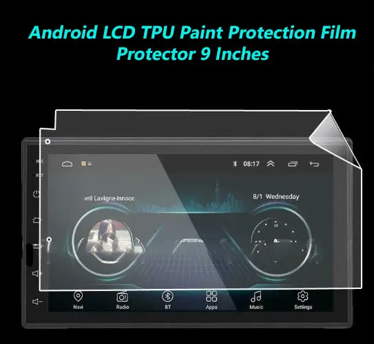 9-Inch Android Infotainment Screen Guard – Flexible Tpu Anti-Scratch Film 1