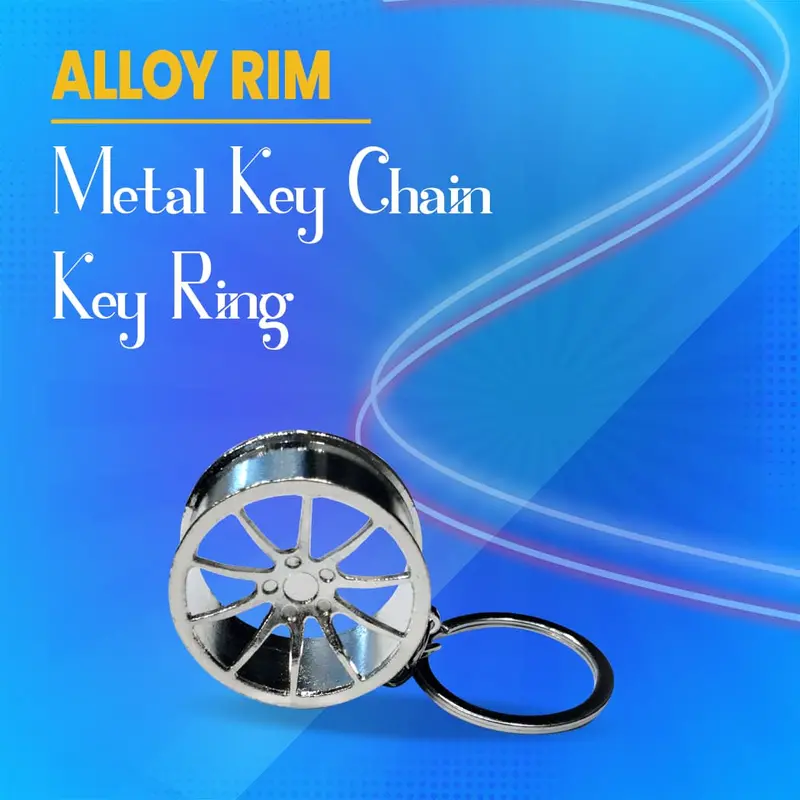 Alloy Rim-Themed Keychain – Durable Metal Key Ring Accessory 1
