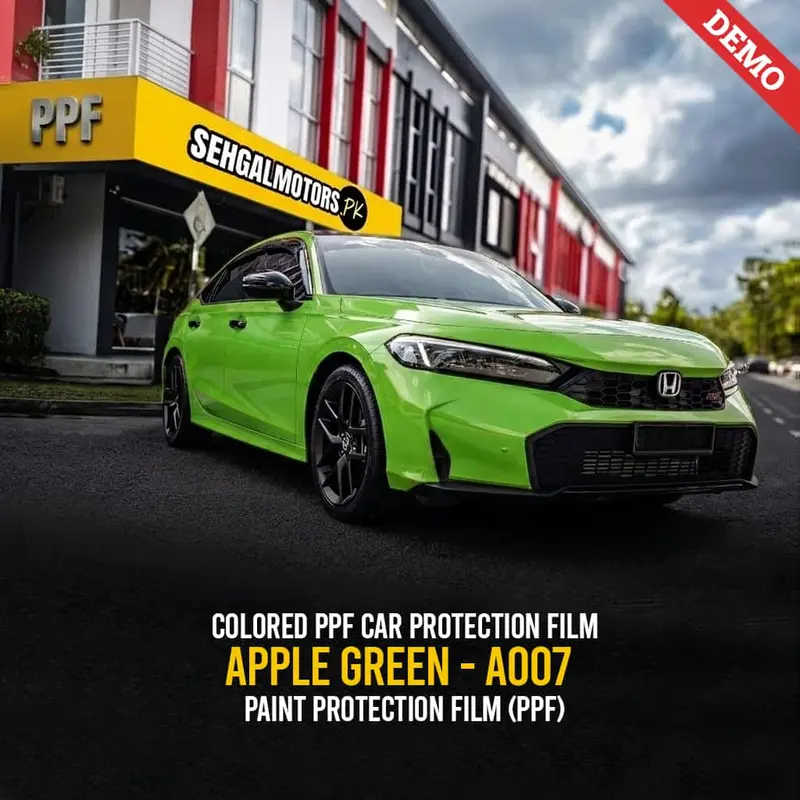 Apple Green Paint Protection Film (Ppf) – Fresh-Tone Colored Ppf For Vehicle Wrap 1