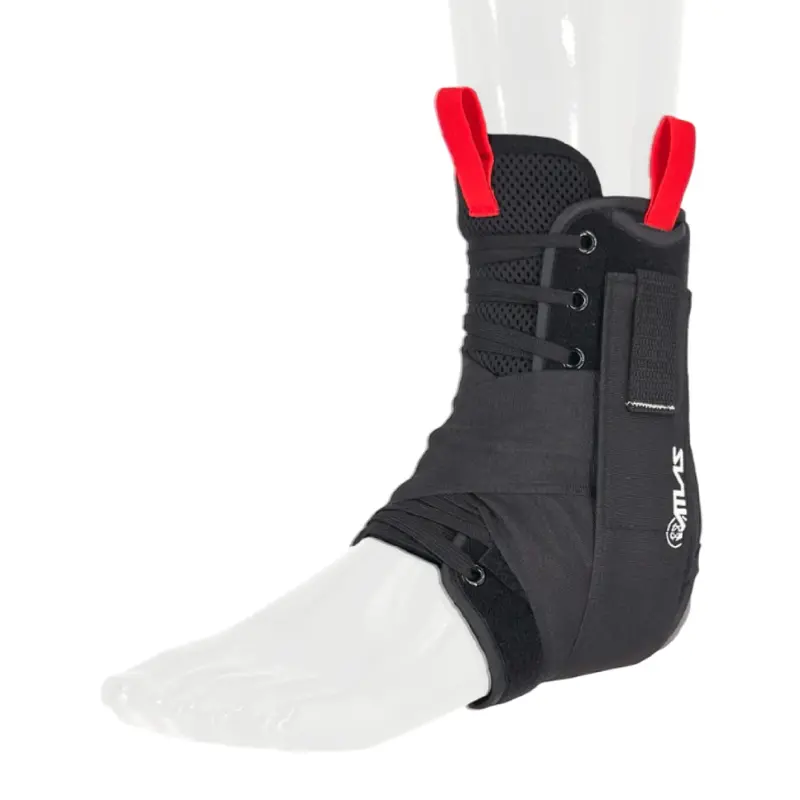 Atlas Ankle Brace A2060-01-020 – Black Lg/Xl, Ce Certified, Reversible Support For Injury Recovery And Athletic Stability 1