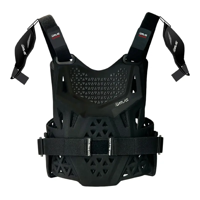 Atlas Charger Peewee Black Ce Level 1 Chest Protector With Shoulder Coverage For Youth Motocross And Bmx 1