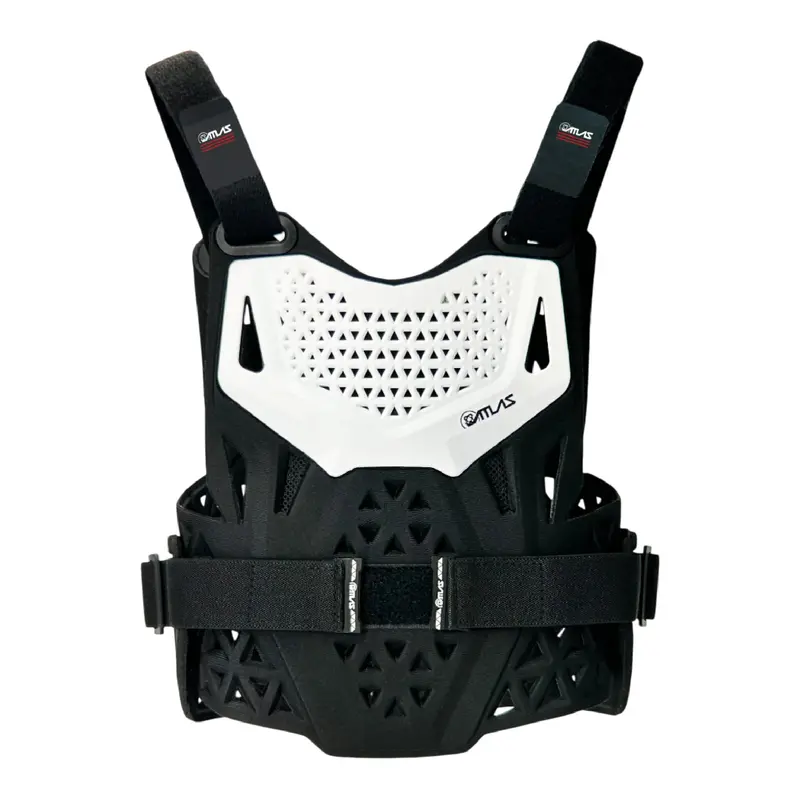 Atlas Charger Peewee White Ce-Certified Wrap-Around Chest Protector For Youth Off-Road And Extreme Sports 1