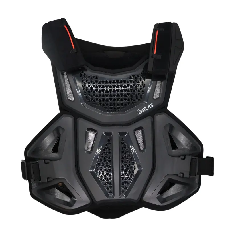 Atlas Defender 2.0 Chest & Back Protector – Black S/M – Ce Level 1 Certified (En 1621-3 / En 1621-2) – Compact Hardshell Protection For Dirt Bikes 1