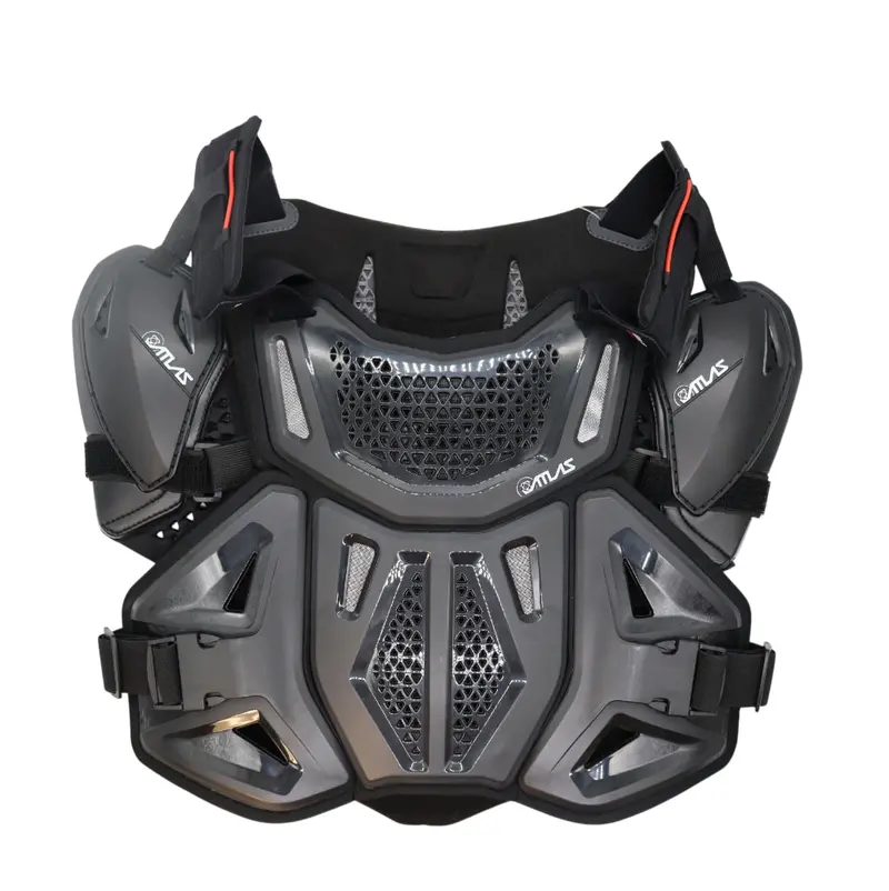Atlas Defender 2.0 Chest & Back Protector With Shoulder Coverage – Black L/Xl – Ce Level 1 Certified (En 1621-3 / En 1621-2) – Multi-Panel Hardshell Design 1