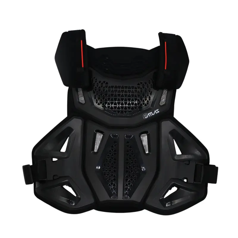 Atlas Defender Hybrid Ai Chest And Back Protector (Black, S/M) – Ce-Certified Mx Armor With Roost Guard & Adaptive Impact Technology 1