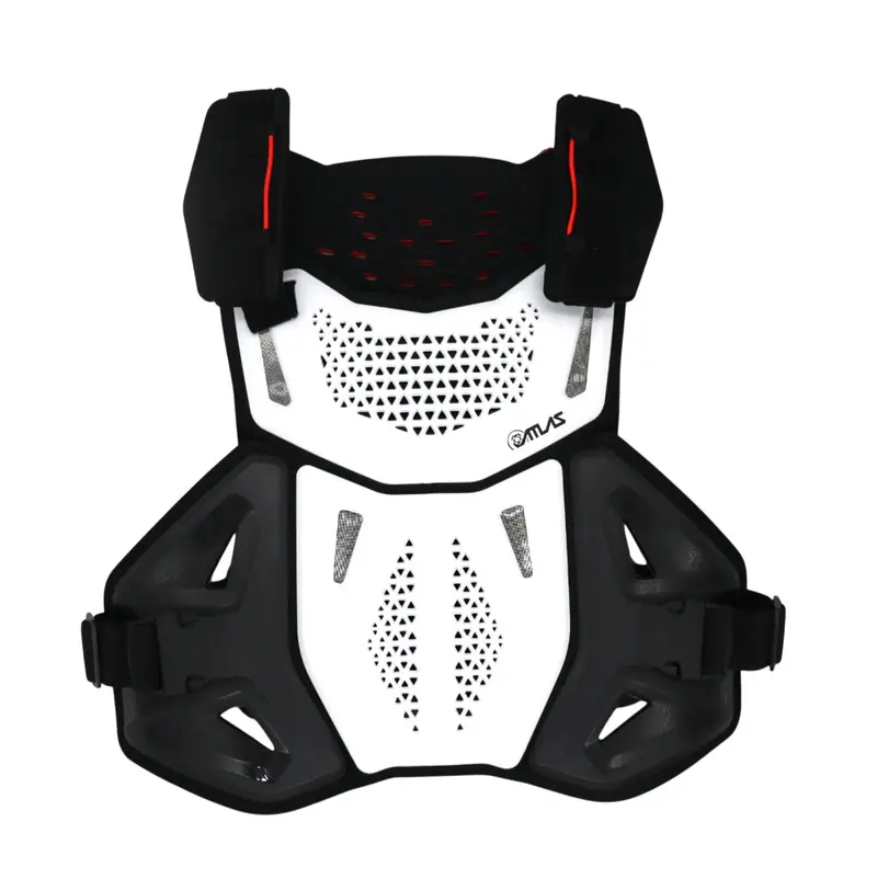 Atlas Defender Hybrid Ai Chest & Back Protector – White S/M, Lightweight Mx Body Armor With Ai Adaptation 1