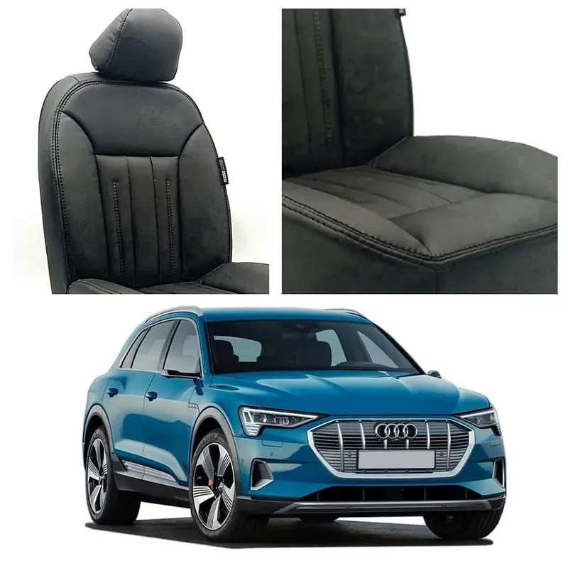 Audi E-Tron Black Seat Covers With Signature Audi Design Elements (2020–2025) 1