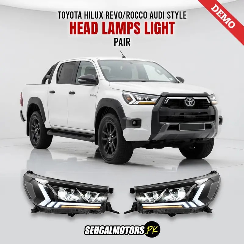 Audi-Inspired Headlight Assembly (Pair) For Toyota Hilux Revo And Rocco 1