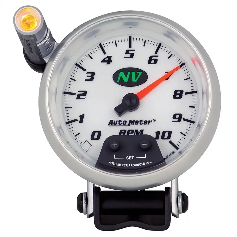 Autometer 7390 3.75-Inch Led-Illuminated Tachometer With Quick-Lite Pedestal Mount 1