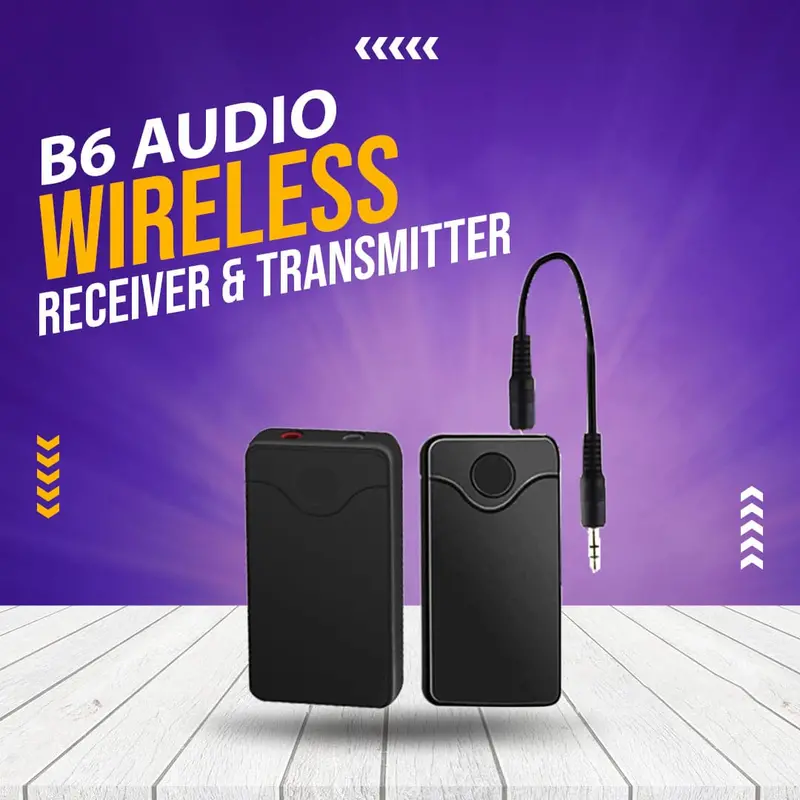 B6 Wireless Audio Receiver & Transmitter – 2-In-1 Bluetooth-Compatible Device 1