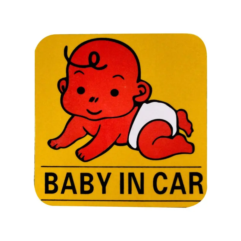 'Baby In Vehicle' Safety Warning Decal For Auto Windows 1