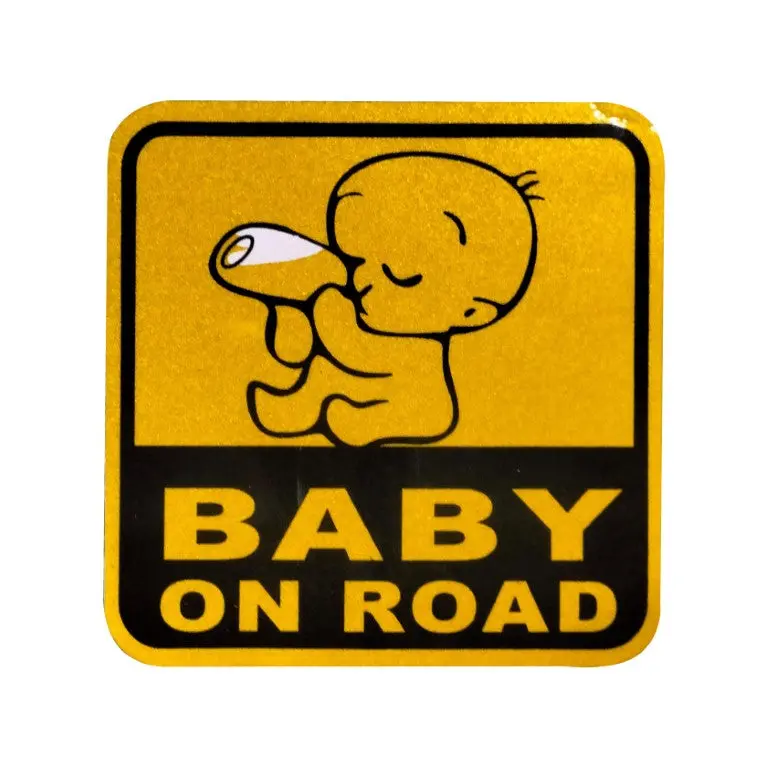 ‘Baby On Board’ Safety Warning Decal – Bright Yellow Design 1