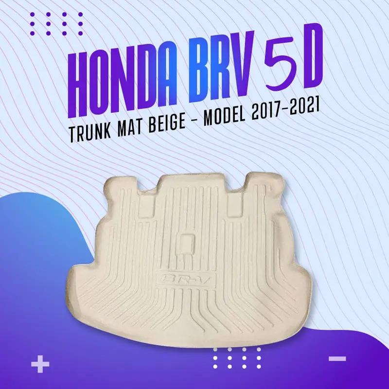 Beige Tpe Trunk Mat For Honda Brv 5-Door – All-Weather Boot Protector 1