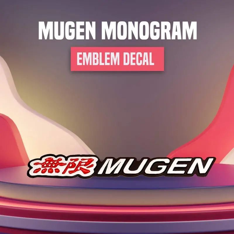 Bicolor Red-And-Silver 3D Mugen Metal Logo 1