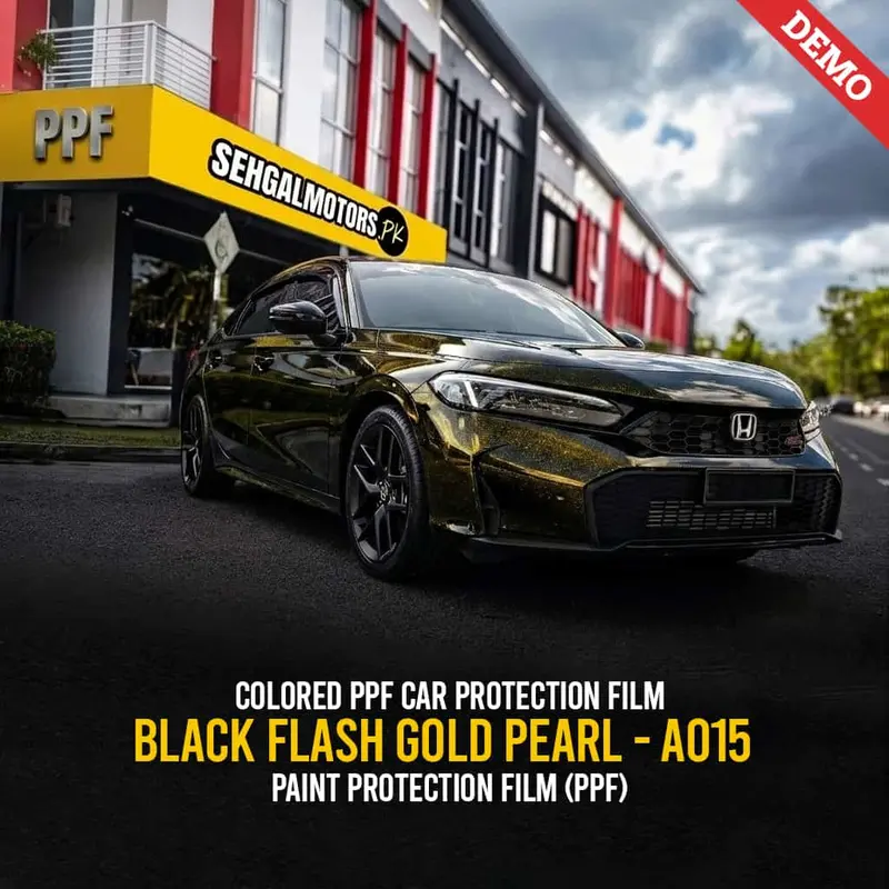 Black Flash Gold Pearl Paint Protection Film (Ppf) – Iridescent Colored Ppf For Luxury Vehicles 1